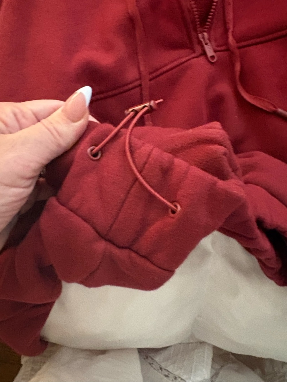 POPFLEX Crimson Half-Zip warmup Hoodie - Picture 8 of 9